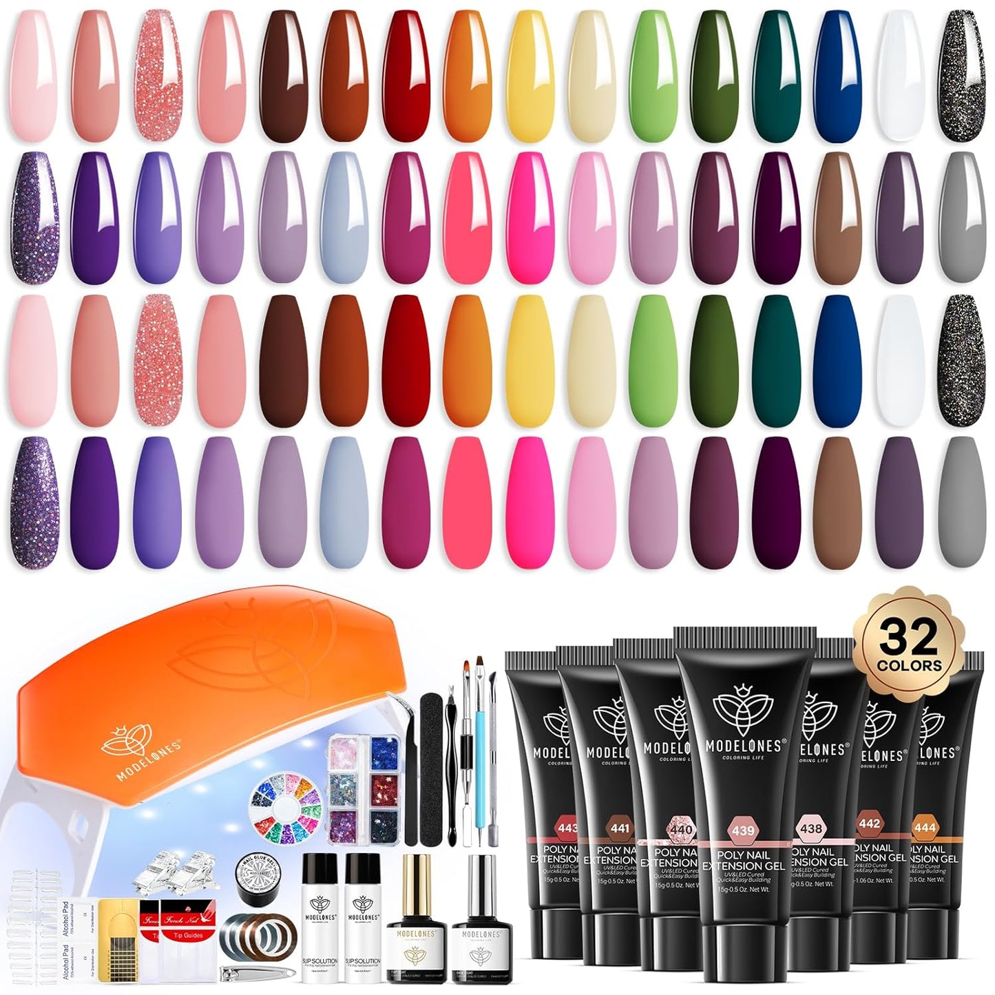 Poly Gel Nail Extension Kit - 32 Colours - First Come, First Win!