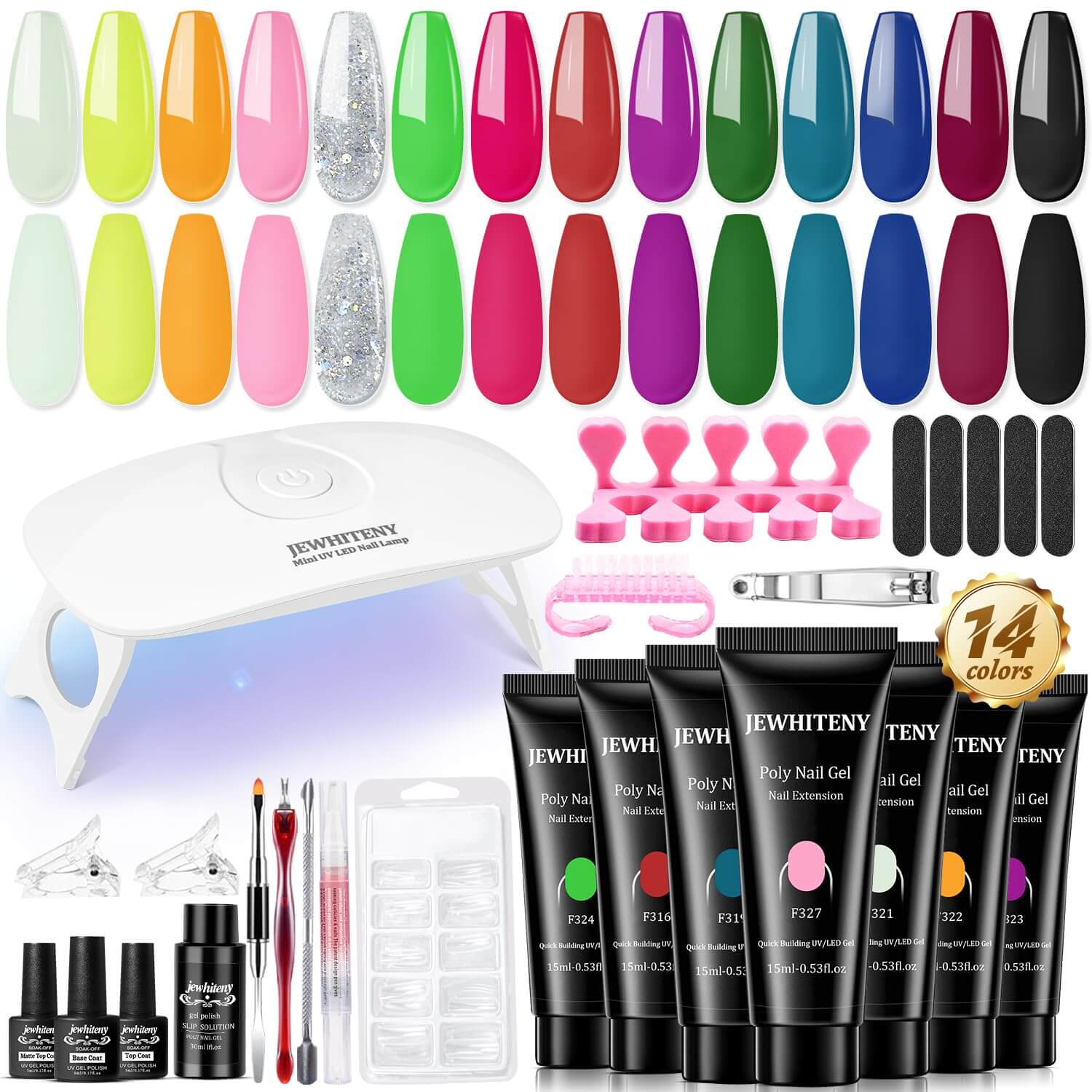 Poly Gel Nail Extension Kit - 14 Colors - Winter Collection 🔥 New Year's Gift 🔥 - NailSala