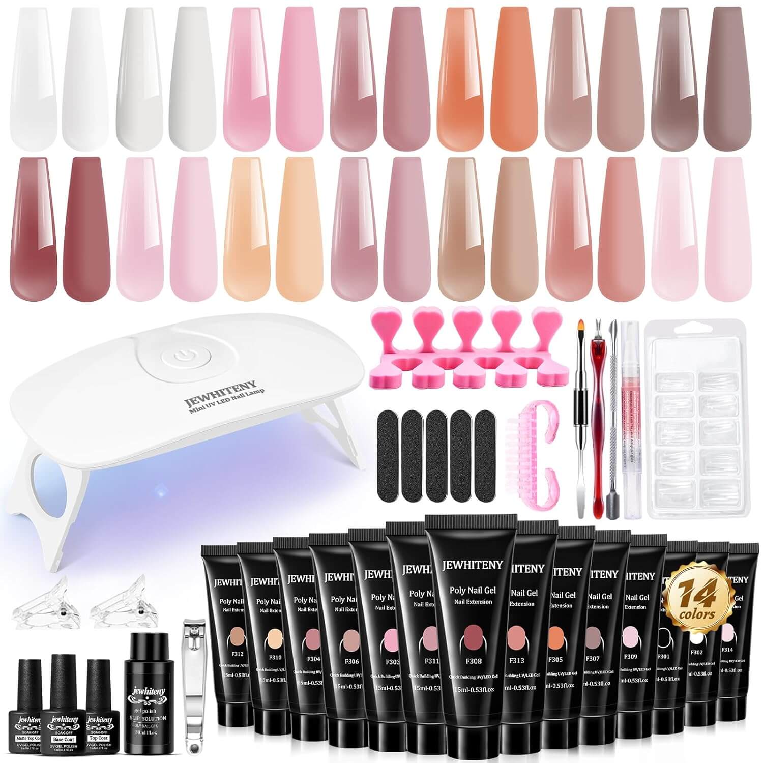 Poly Gel Nail Extension Kit - 14 Colors - Winter Collection 🔥 New Year's Gift 🔥 - NailSala