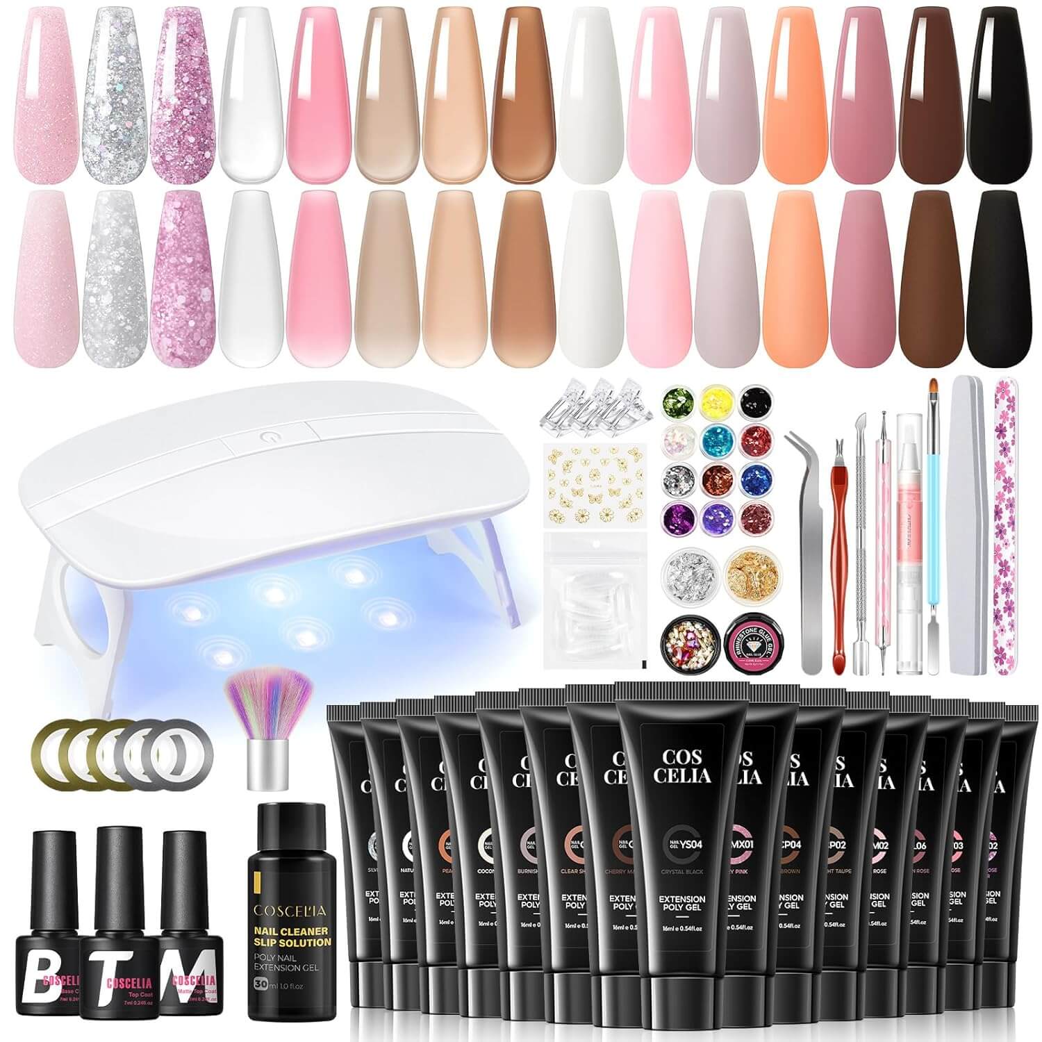 Poly Gel Nail Extension Kit - 15 Colours 🔥 Red-Hot Deal 🔥 - NailSala