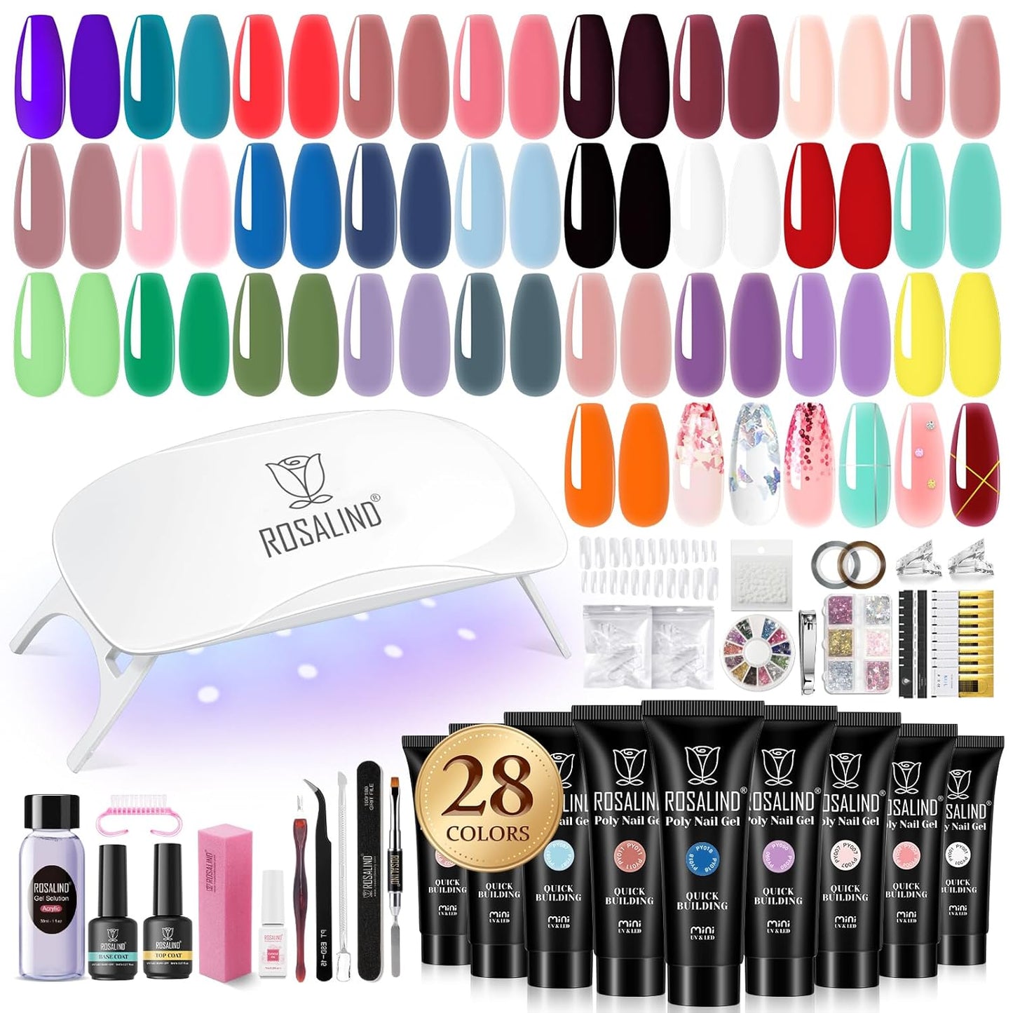 Poly Gel Nail Extension Kit - 20/28 Colours - First Come, First Win!