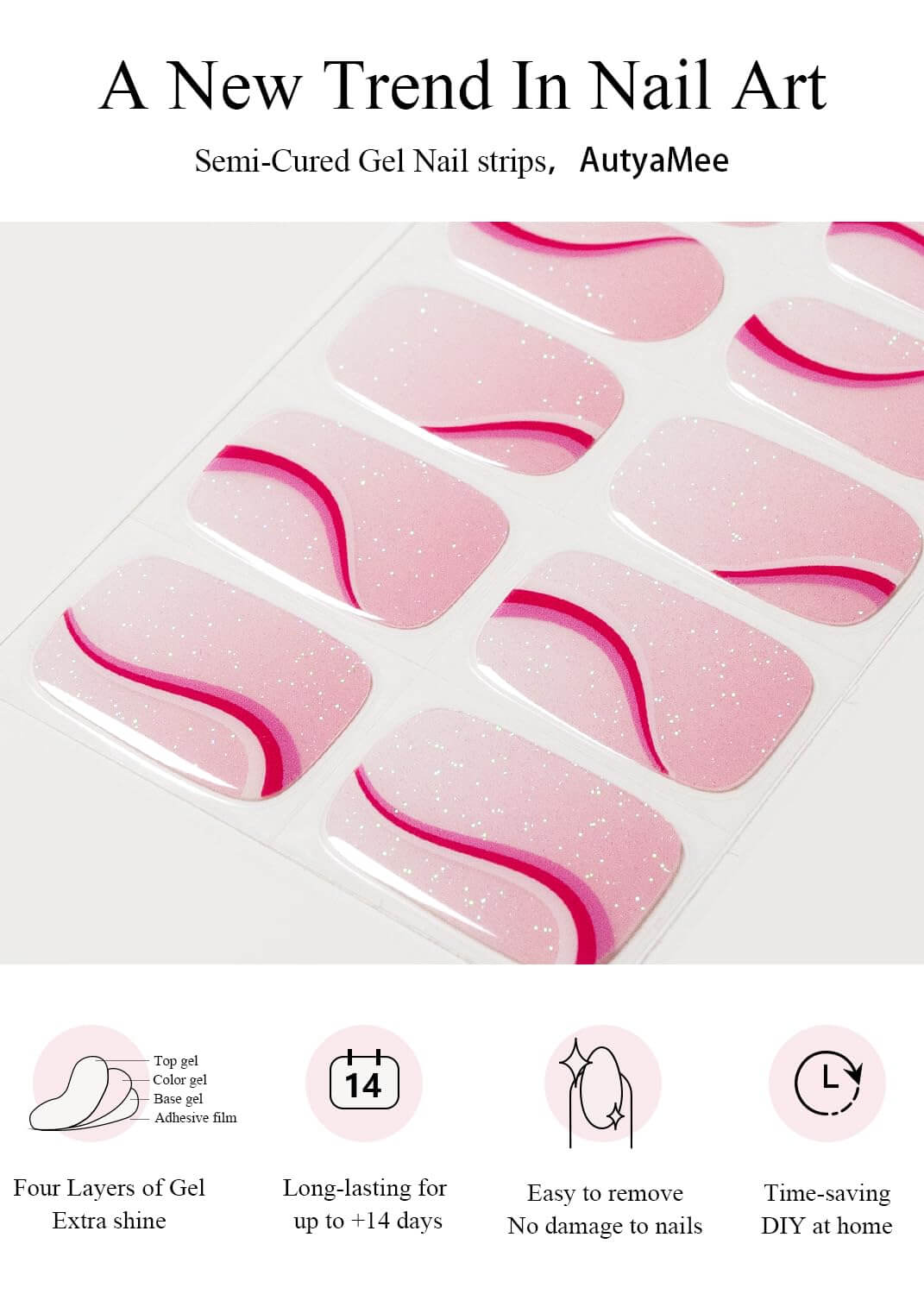 Semi Cured Gel Nail - Winter Vibes - 20 PCS - NailSala