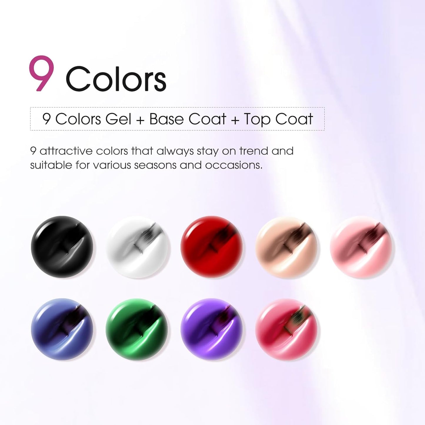 Gel Nail Polish Kit - 9 colors 🔥 Best Offer 🔥