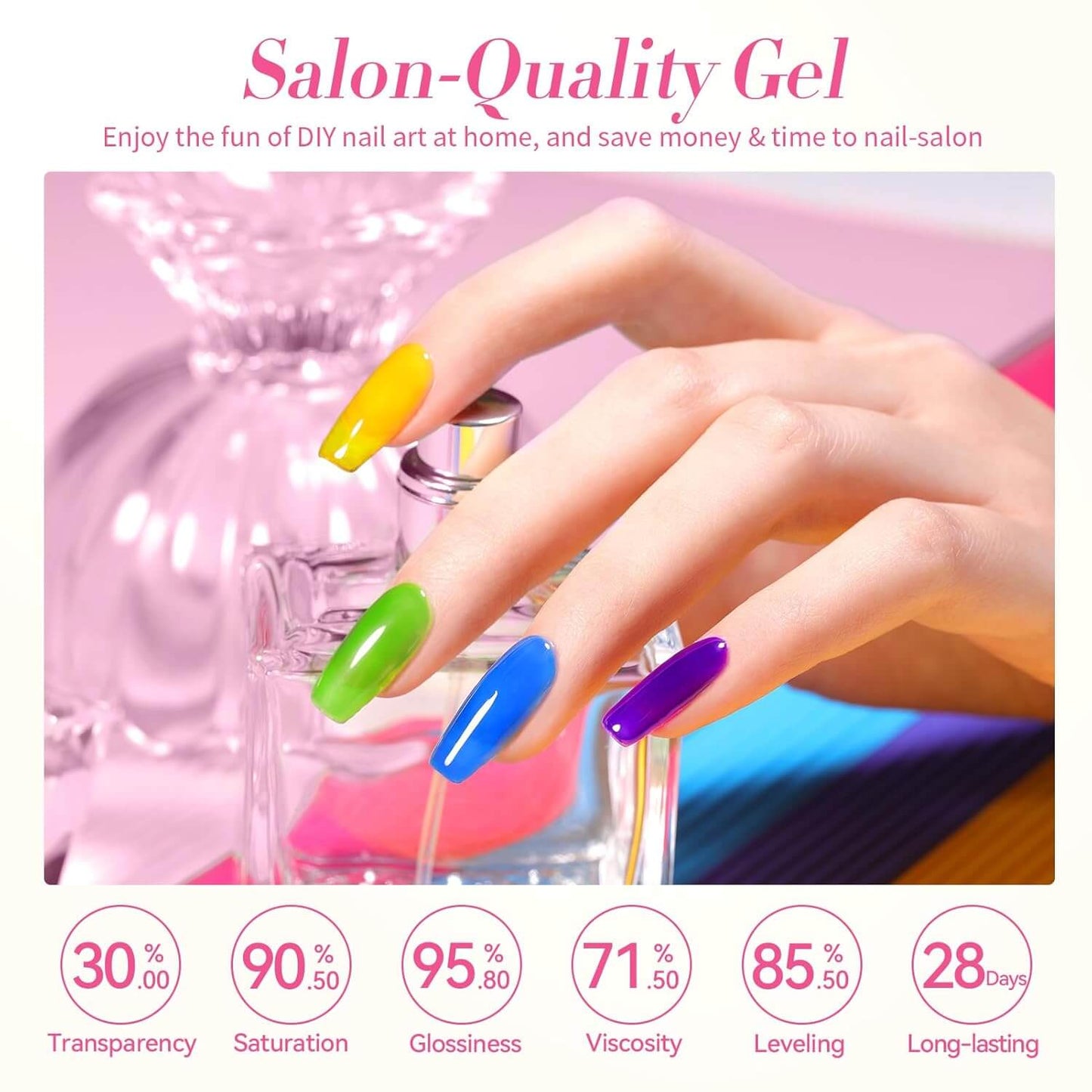 Jelly Gel Nail Polish - 6 Colours - New Year's Gift - NailSala