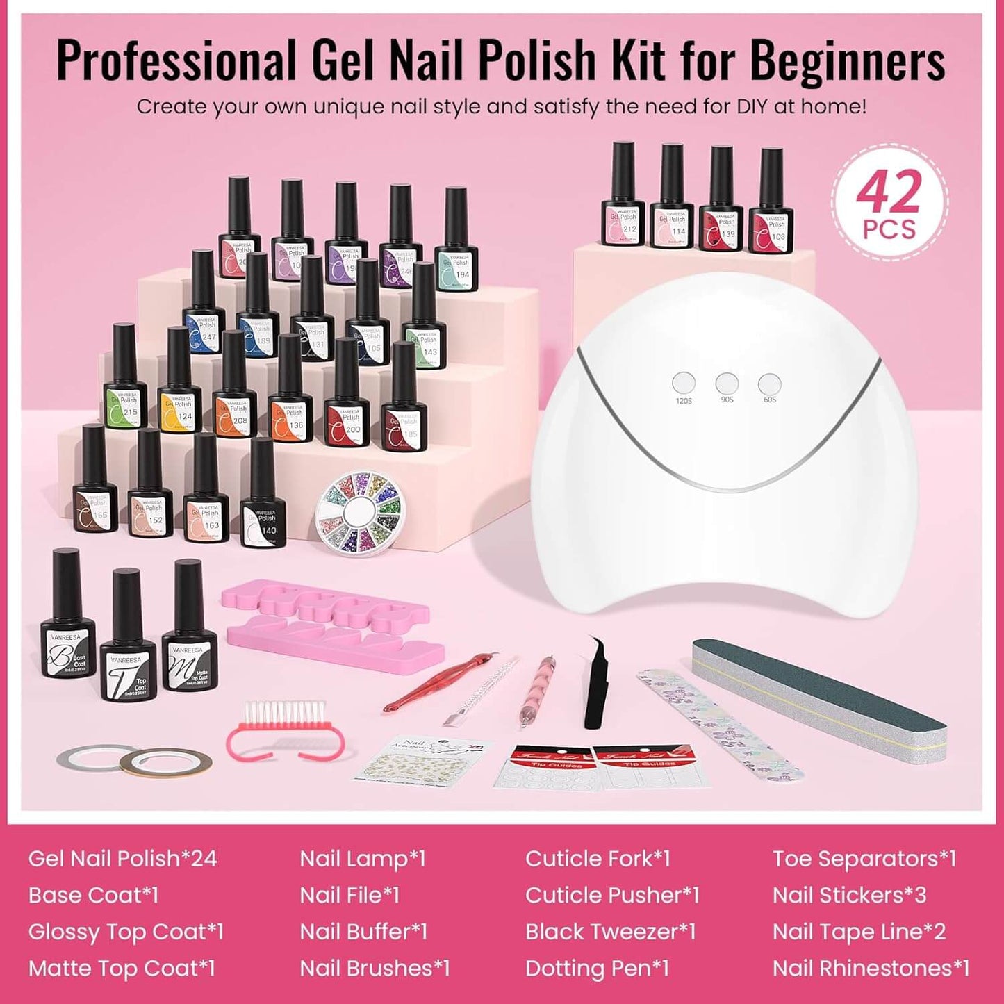 Gel Nail Polish Kit - 24 Colours 😍 Unbeatable Deal 😍 3 Days Delivery - NailSala