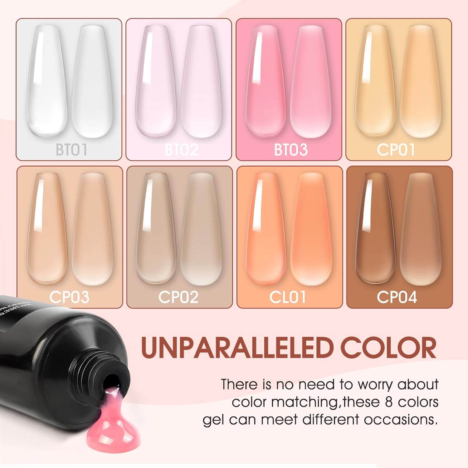 Poly Nail Gel Kit - 8 Colors - New Year's Gift - NailSala