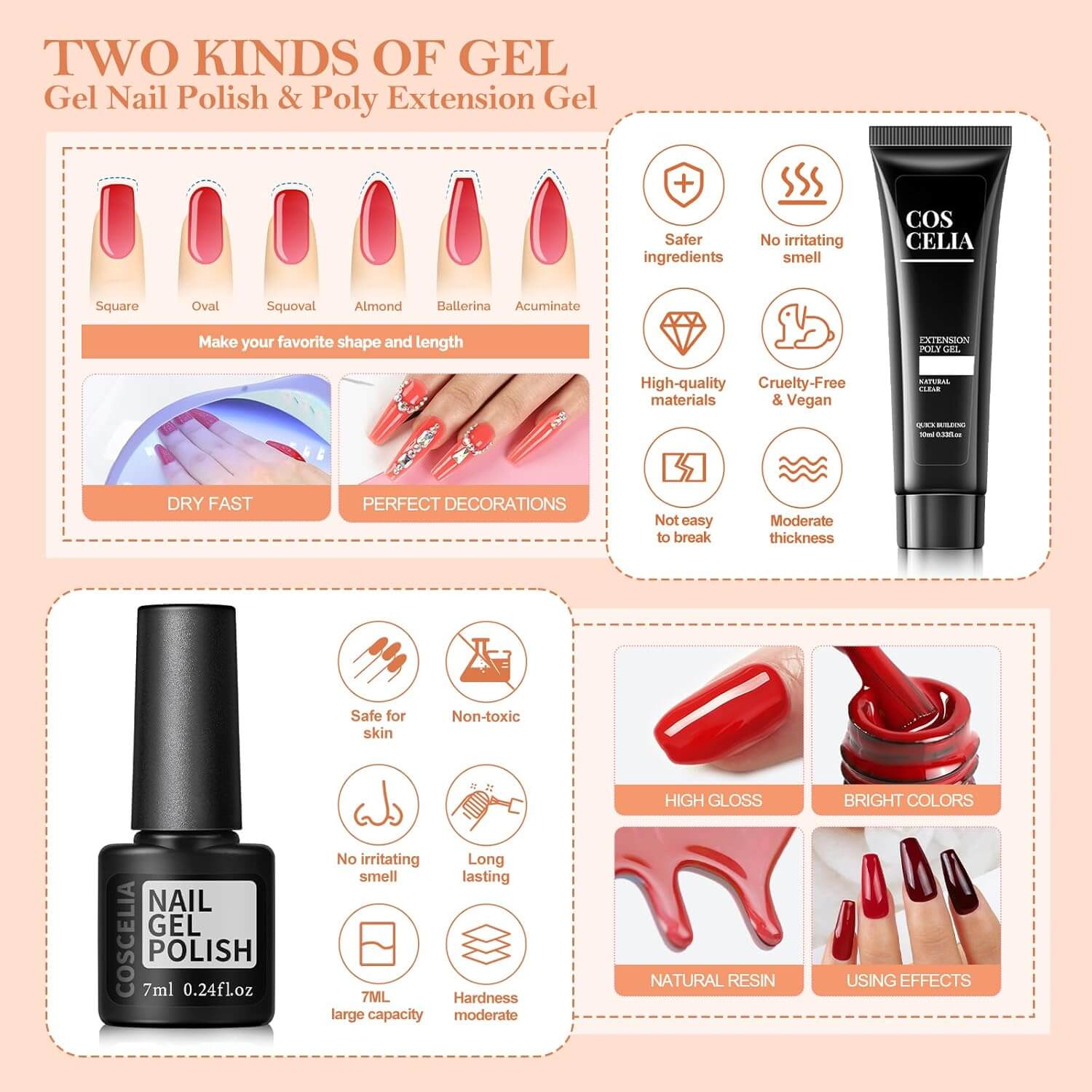 Gel Nail Kit - 9 Colors - New Year's Gift - Hot Deal - NailSala