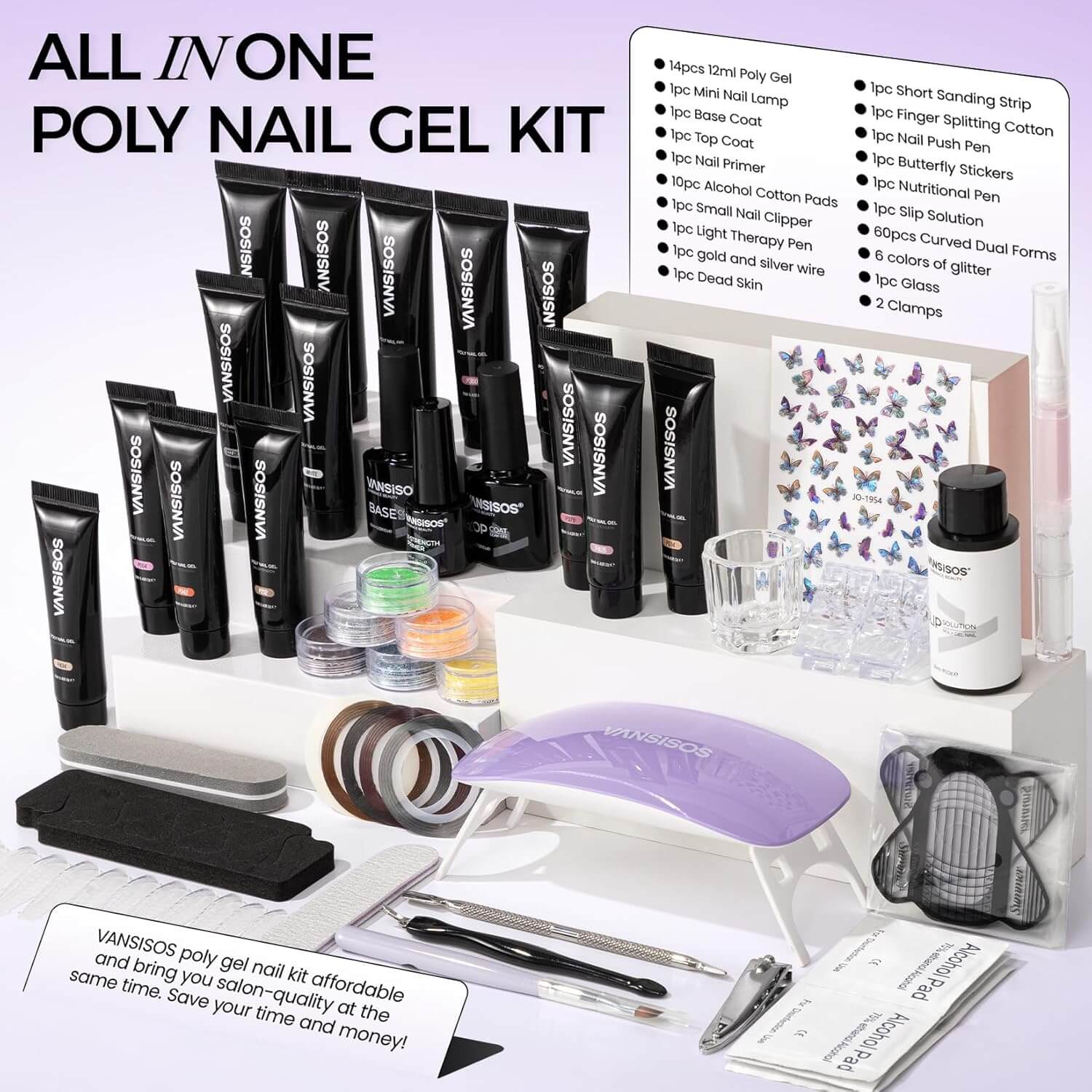 Poly Gel Nail Extension Kit - 14 Colors - Winter Collection 🔥 New Year's Gift 🔥 - NailSala