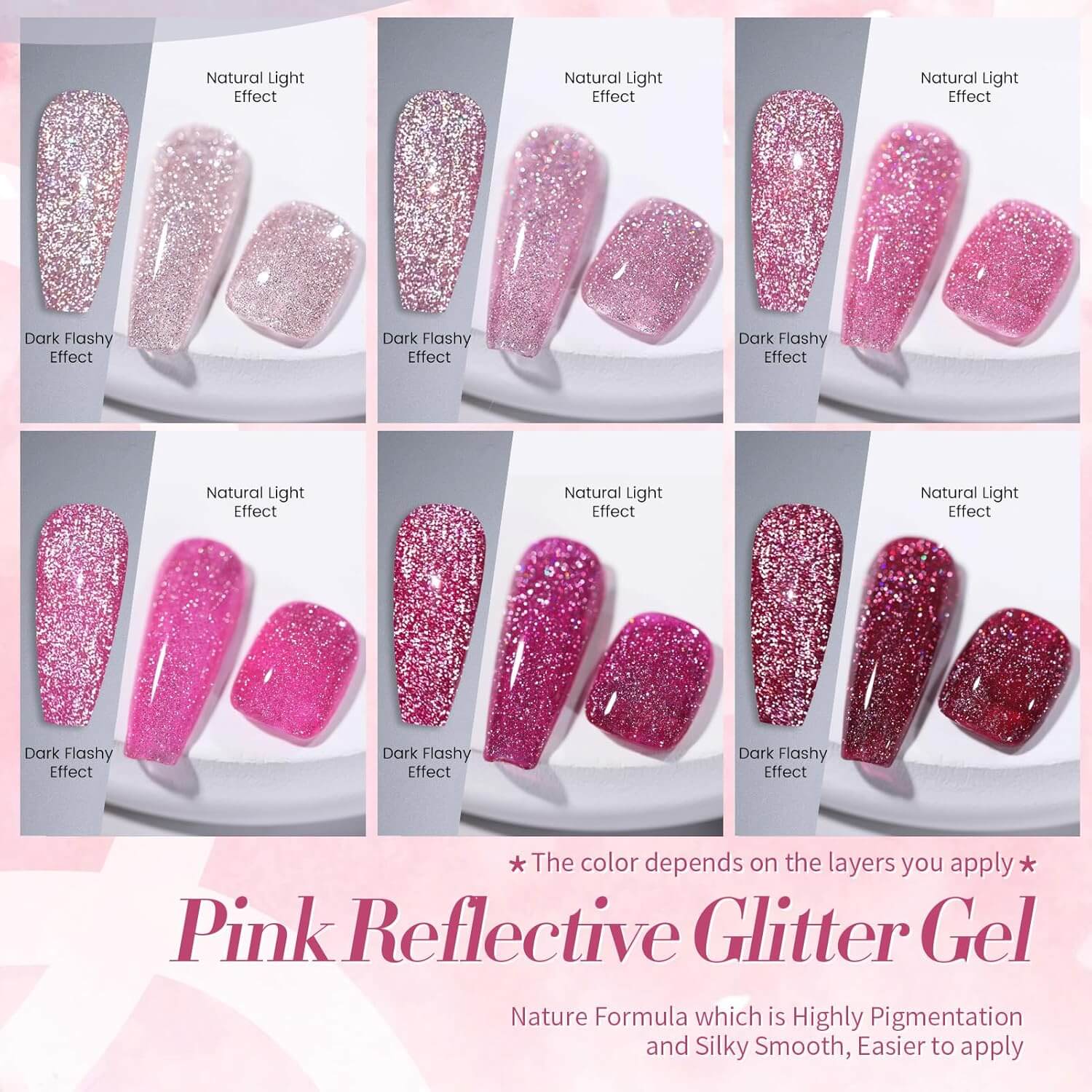 Glitter Gel Polish - 6 Colours - Winter Collection - NailSala