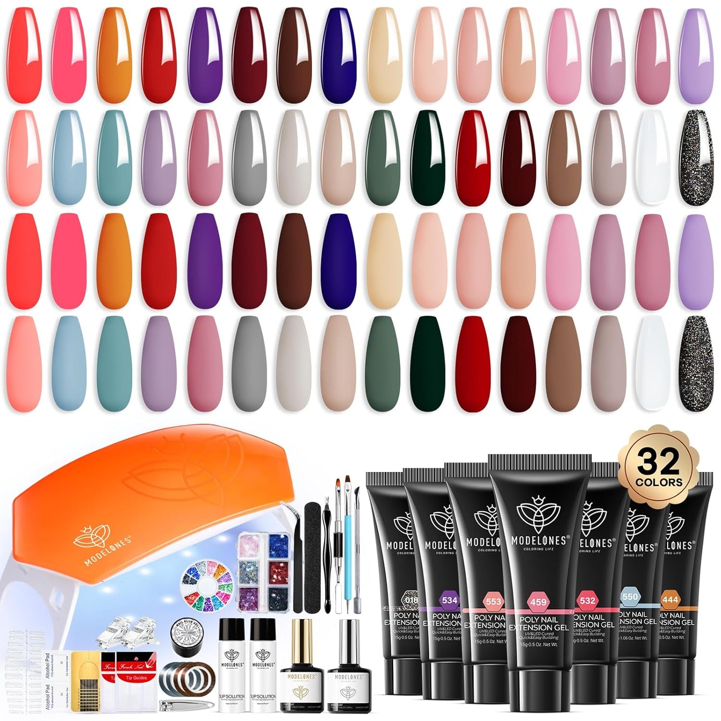 Poly Gel Nail Extension Kit - 32 Colours - First Come, First Win!