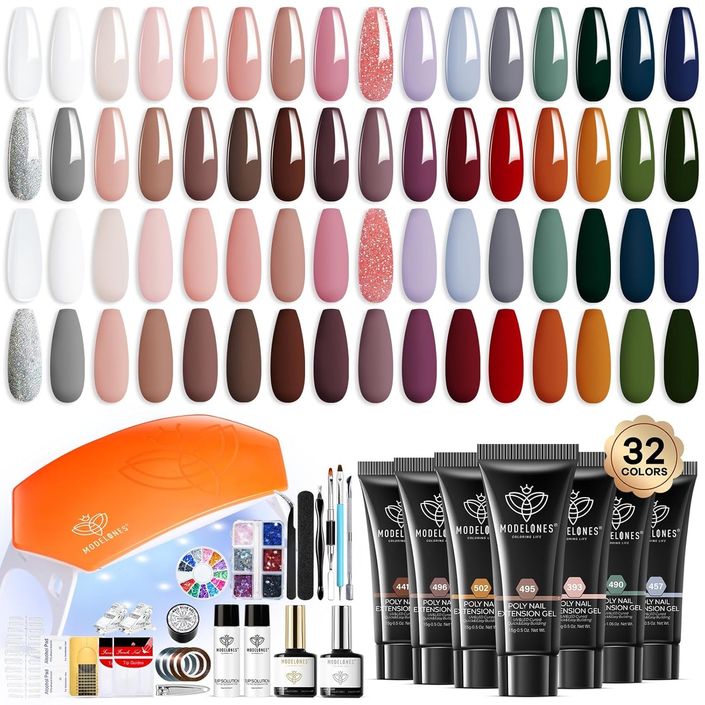 Poly Gel Nail Extension Kit - 32 Colours - First Come, First Win!