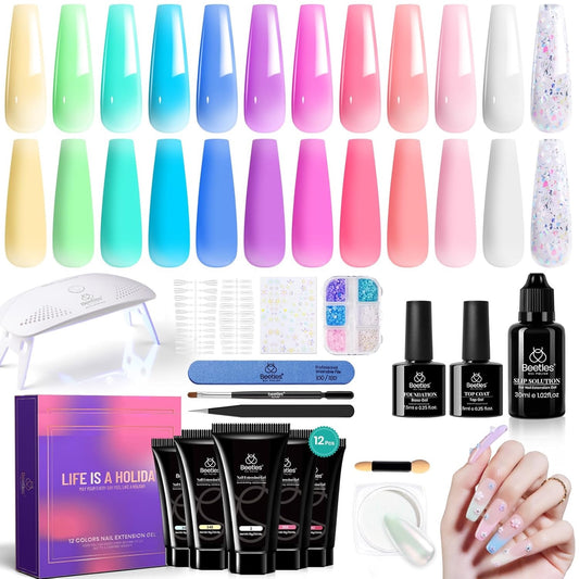 Poly Gel Nail Extension Kit - 12 Colours - Limited Quantity