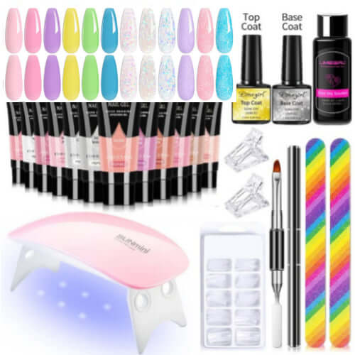 Poly Gel Nail Extension Kit - 12 Colours - Limited Quantity