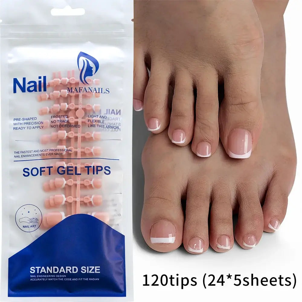 Full Cover Toe Nail Tips/120Pcs - NailSala