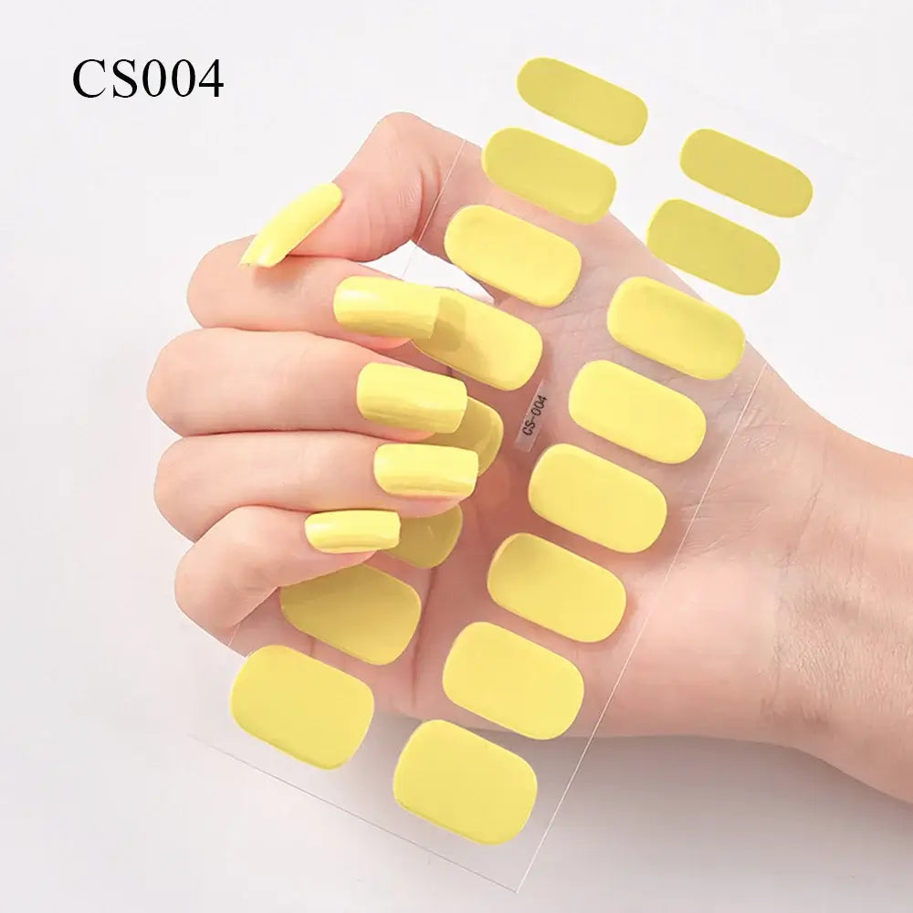 Semi Cured Gel Solid Color Nail/16 Tips - NailSala