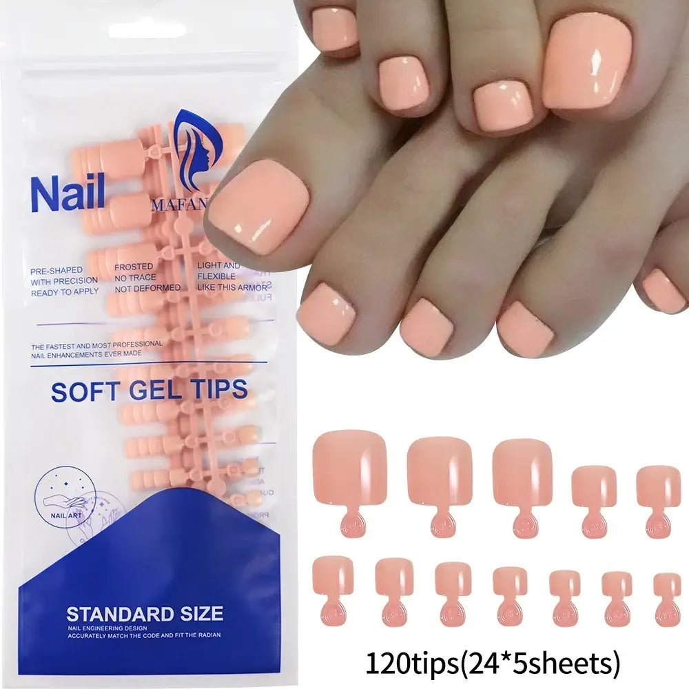 Full Cover Toe Nail Tips/120Pcs - NailSala