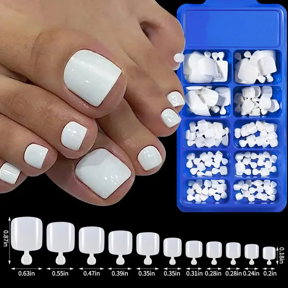 Full Cover Toe Nail Tips/120Pcs - NailSala