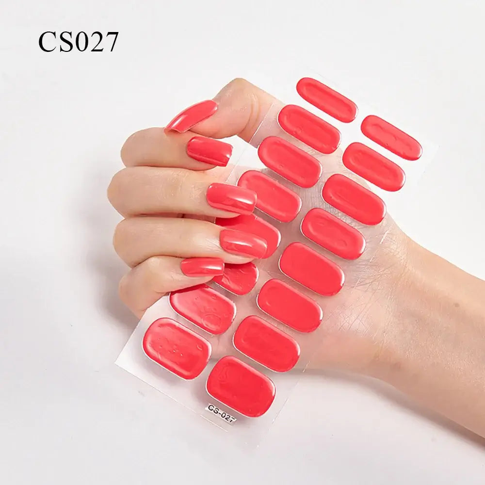 Semi Cured Gel Solid Color Nail/16 Tips - NailSala