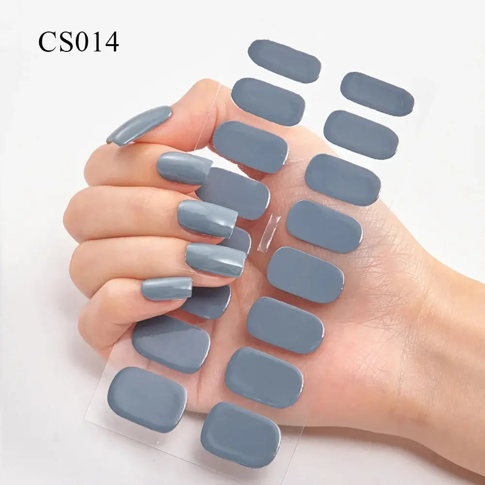 Semi Cured Gel Solid Color Nail/16 Tips - NailSala