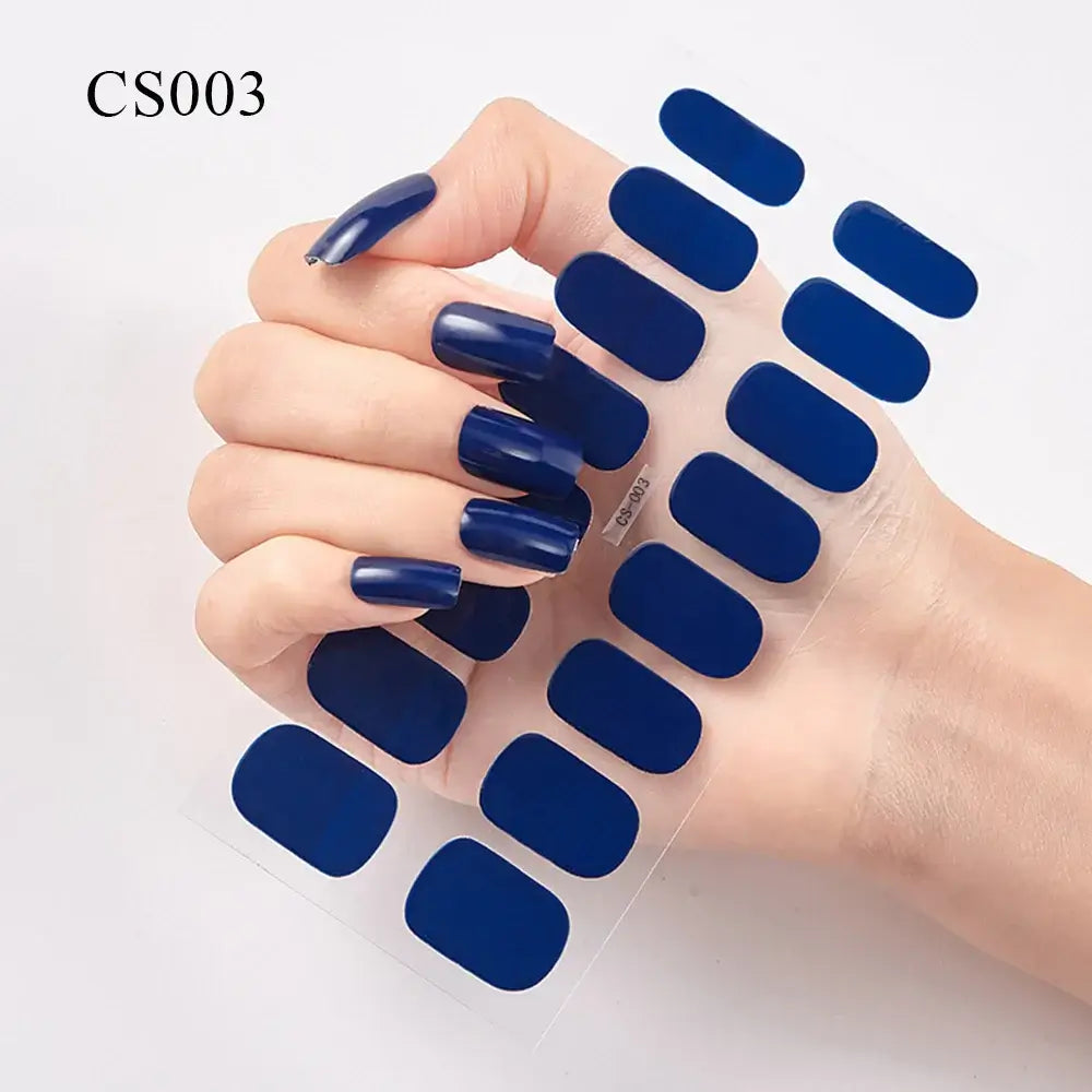 Semi Cured Gel Solid Color Nail/16 Tips - NailSala