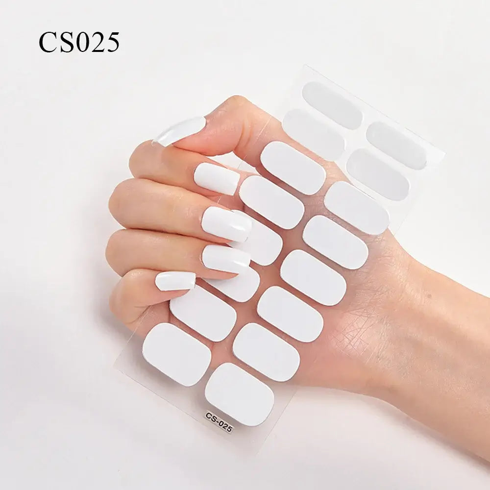 Semi Cured Gel Solid Color Nail/16 Tips - NailSala