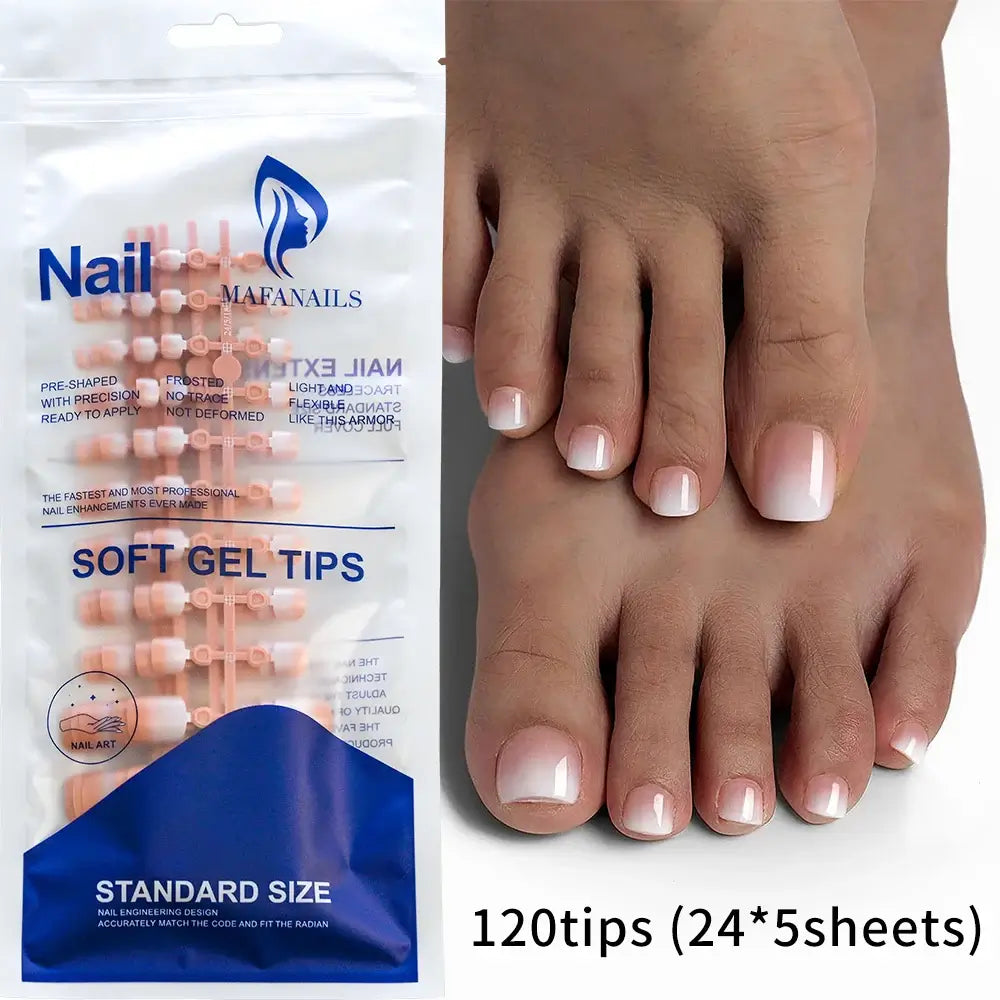 Full Cover Toe Nail Tips/120Pcs - NailSala