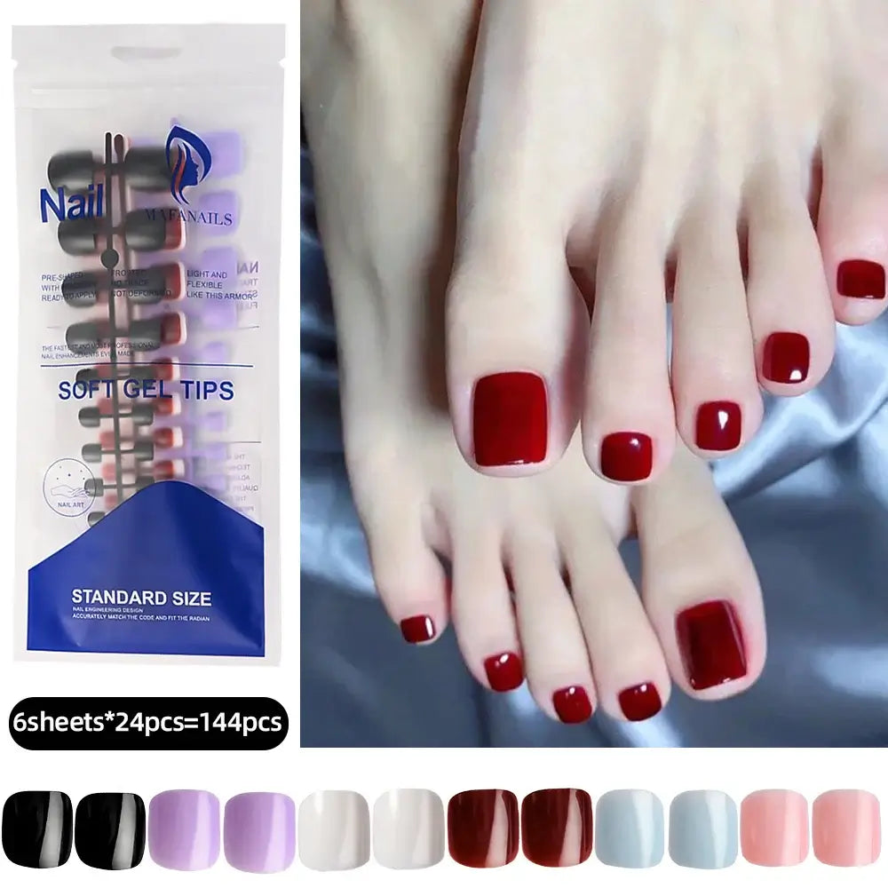 Full Cover Toe Nail Tips/120Pcs - NailSala