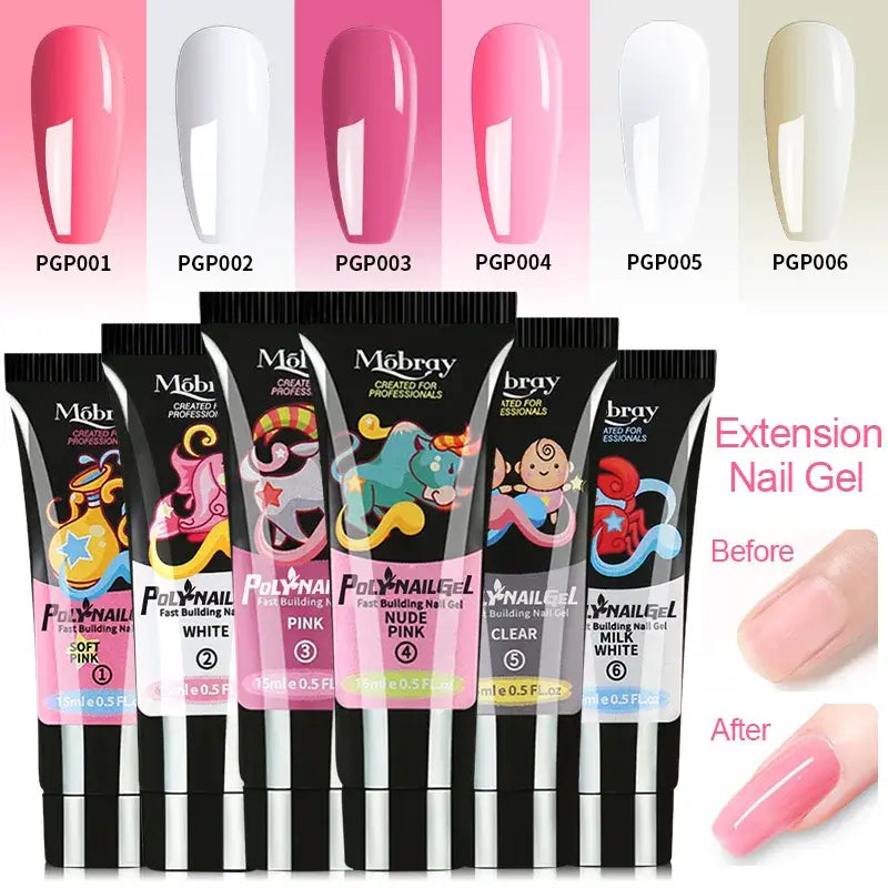 Poly Gel Nail Extension Kit - 15 Colours 🔥 Red-Hot Deal 🔥 - NailSala