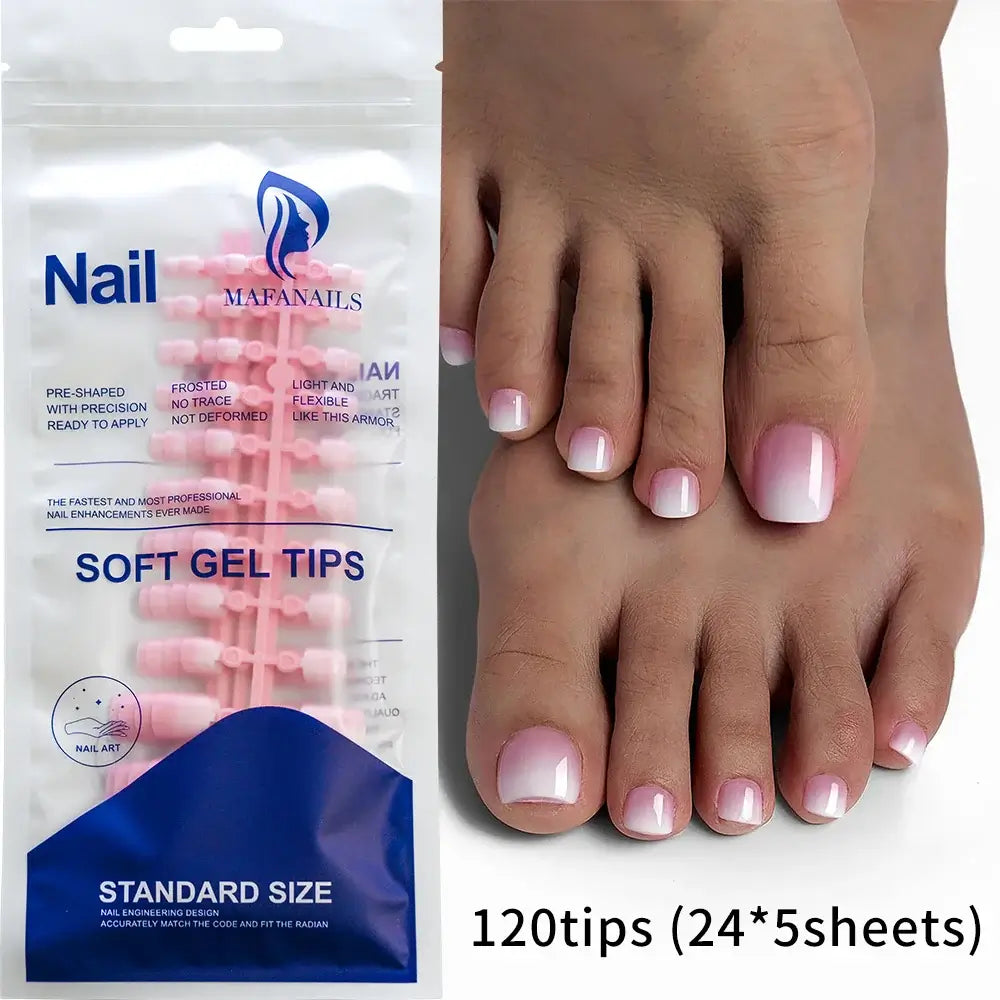 Full Cover Toe Nail Tips/120Pcs - NailSala