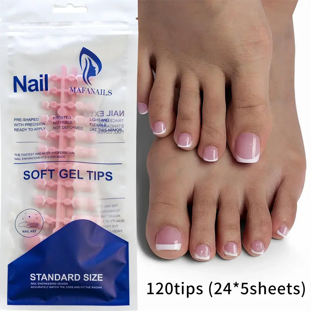 Full Cover Toe Nail Tips/120Pcs - NailSala