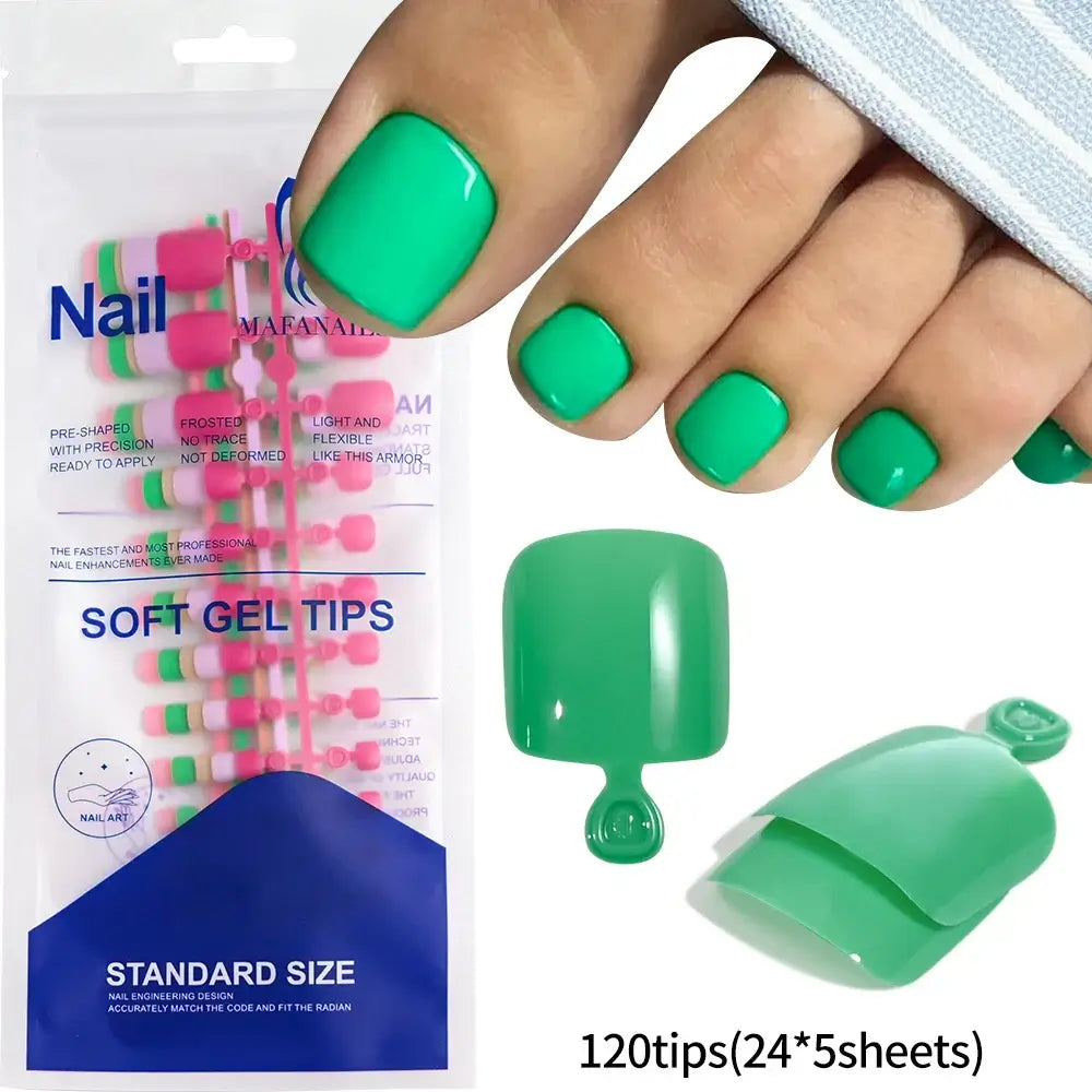 Full Cover Toe Nail Tips/120Pcs - NailSala