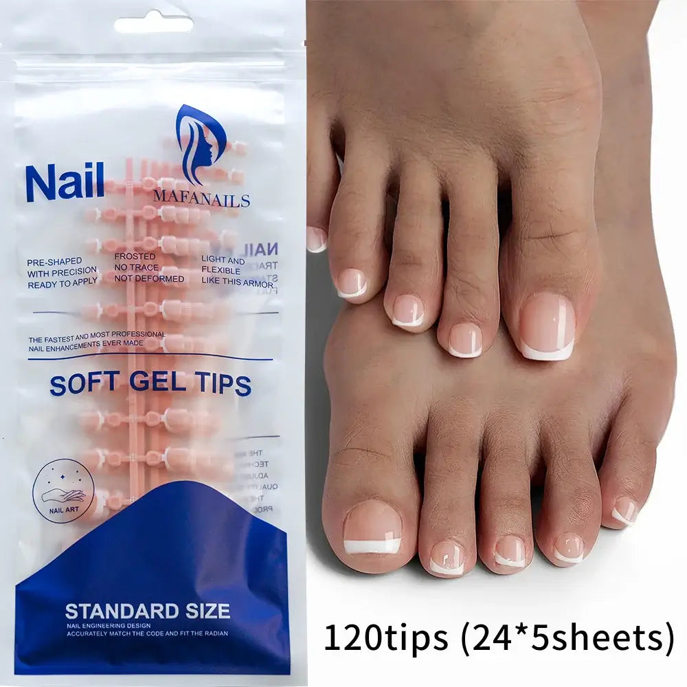 Full Cover Toe Nail Tips/120Pcs - NailSala