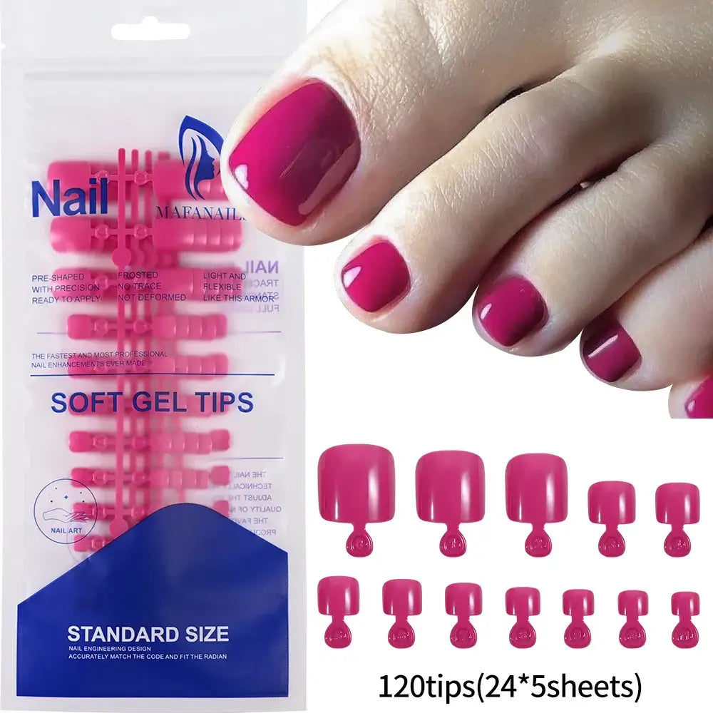 Full Cover Toe Nail Tips/120Pcs - NailSala