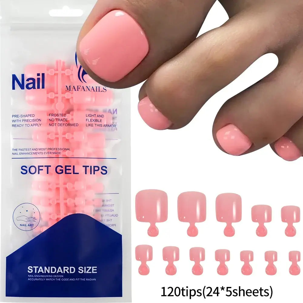 Full Cover Toe Nail Tips/120Pcs - NailSala