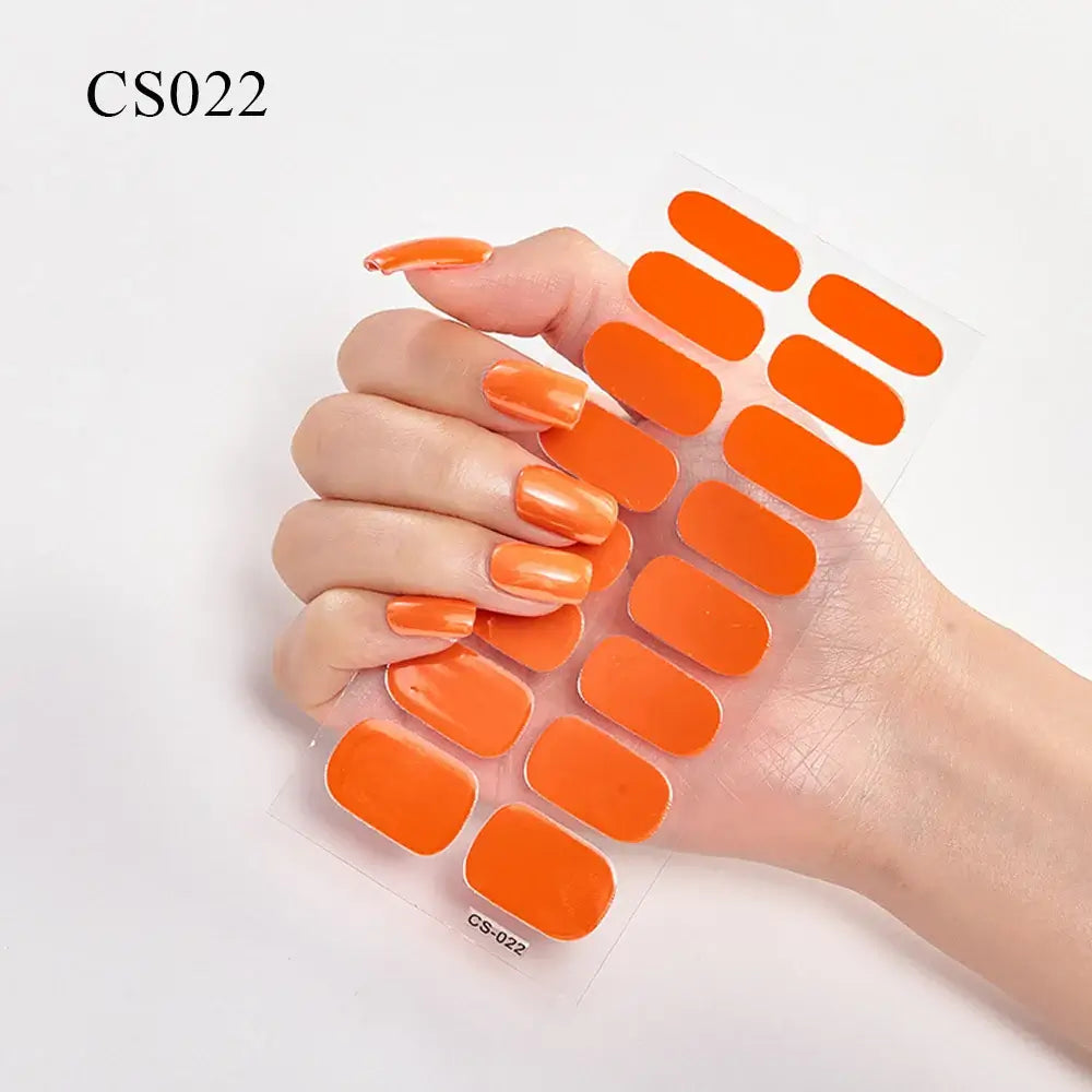 Semi Cured Gel Solid Color Nail/16 Tips - NailSala