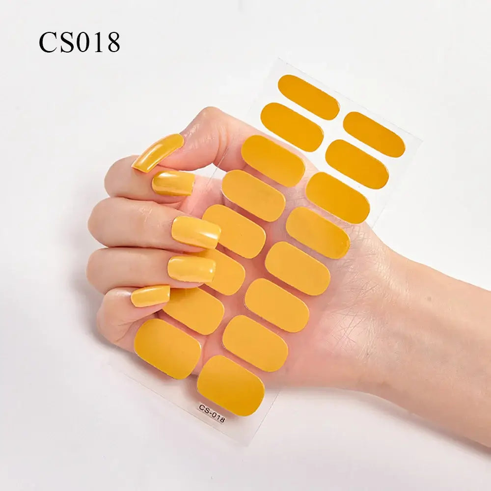 Semi Cured Gel Solid Color Nail/16 Tips - NailSala