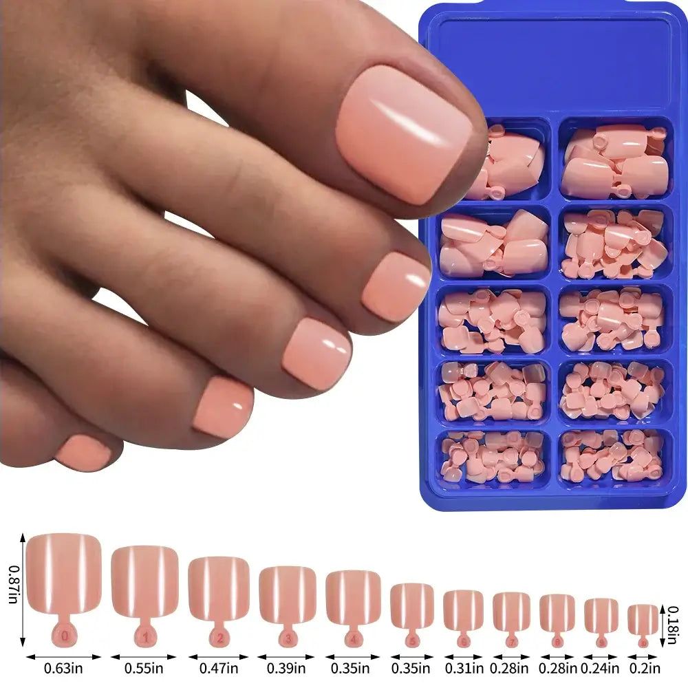 Full Cover Toe Nail Tips/120Pcs - NailSala