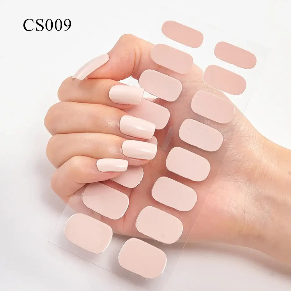 Semi Cured Gel Solid Color Nail/16 Tips - NailSala