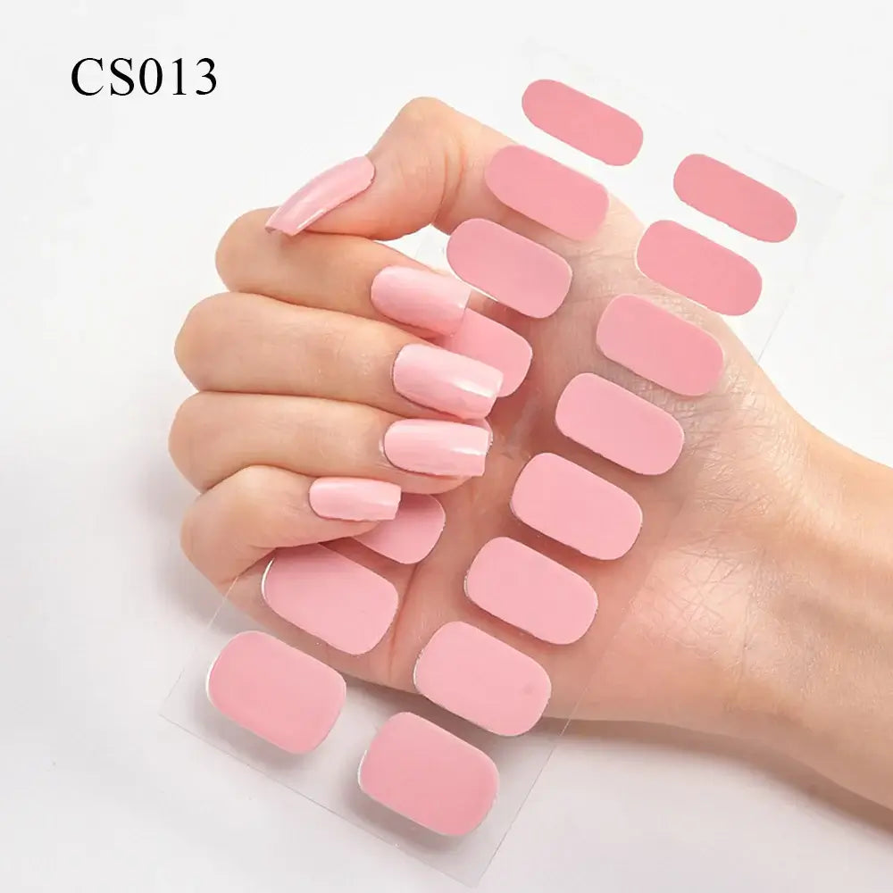 Semi Cured Gel Solid Color Nail/16 Tips - NailSala