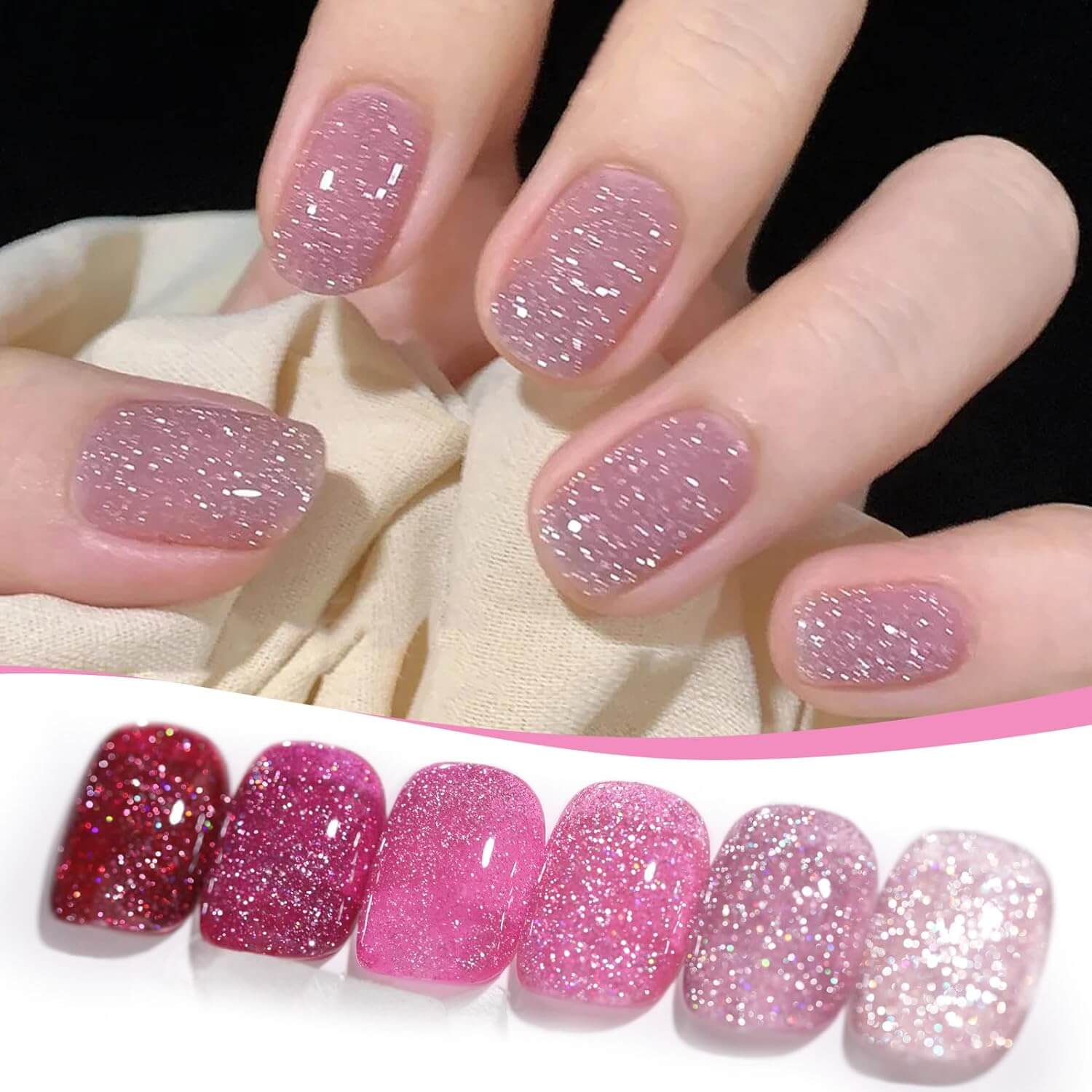 Glitter Gel Polish - 6 Colours - Winter Collection - NailSala